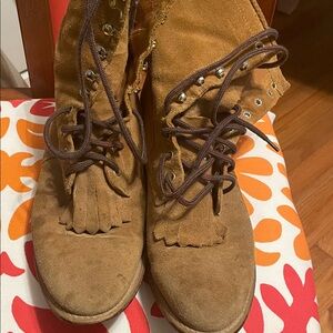 Vintage Tan Suede Men's Boots